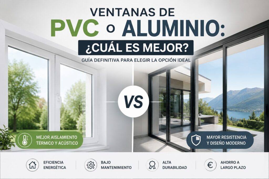 Ventanas de PVC o aluminio: ¿cuál es mejor?